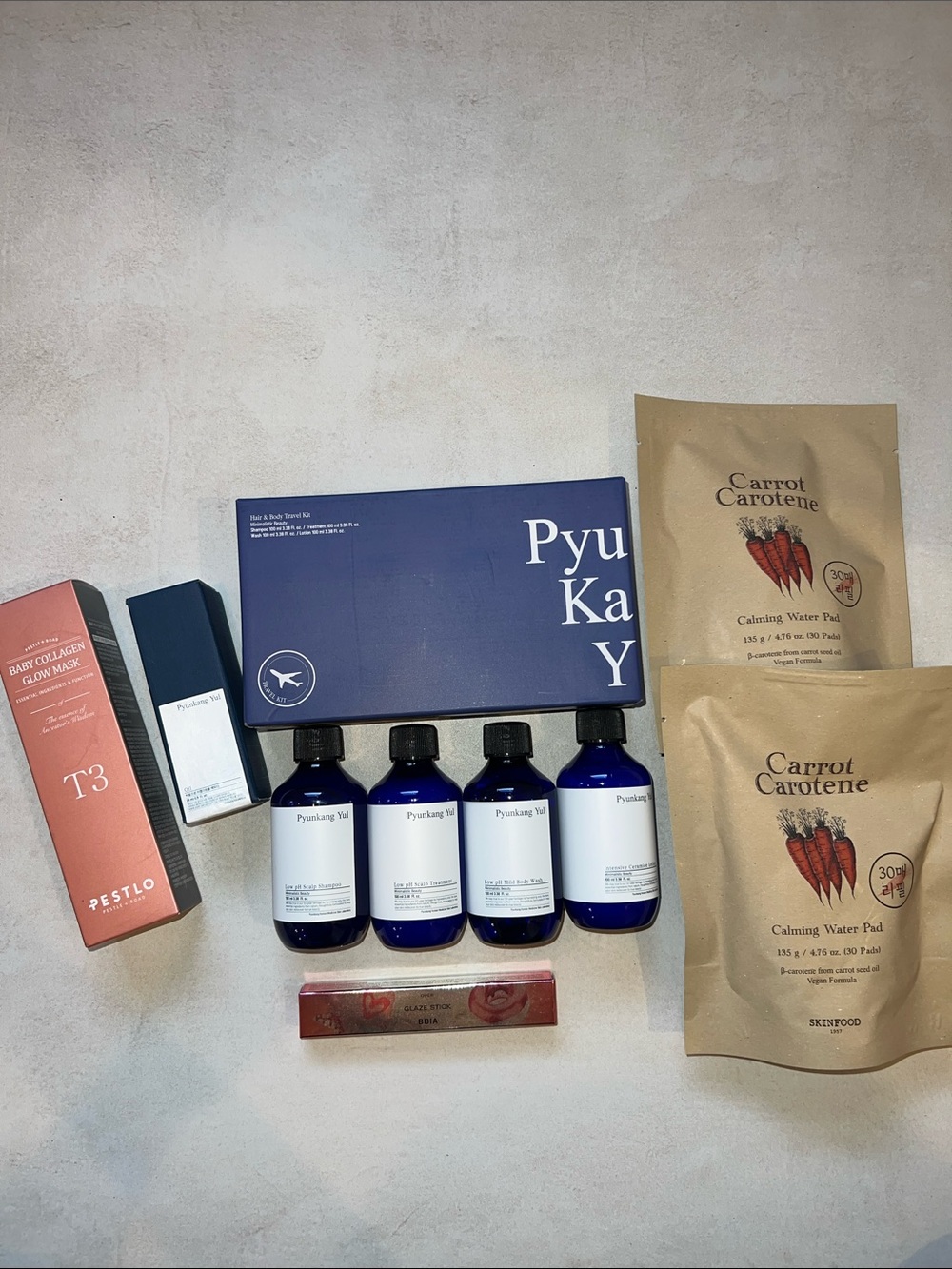 Pyunkang Yul Oil Pestlo T3 BBIA Glaze Skinfood Carrot Carotene Pad Korean Skin
